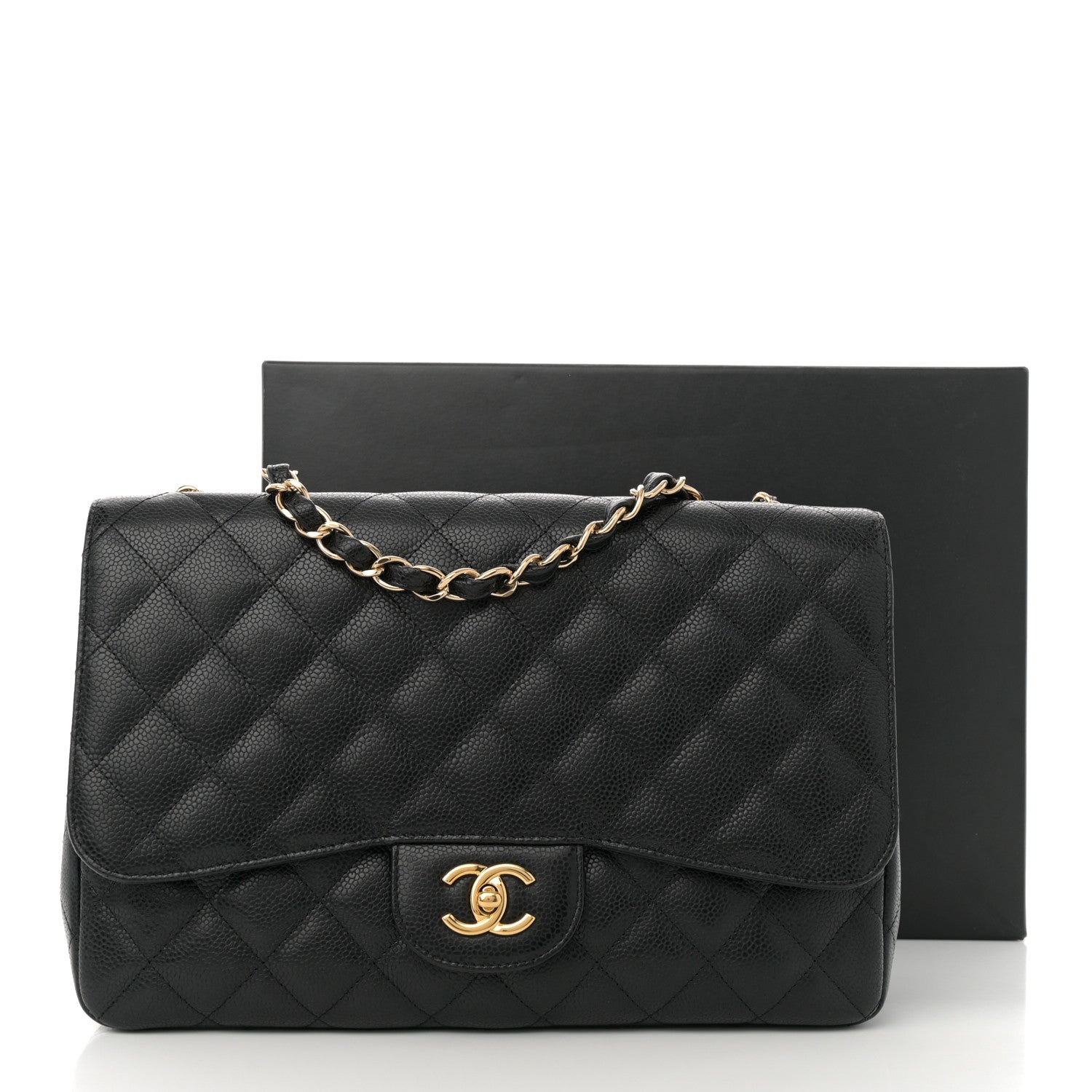 Chanel Caviar Quilted Jumbo Single Flap Black 11 of 11