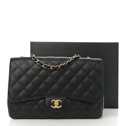 Chanel Caviar Quilted Jumbo Single Flap Black 11 of 11
