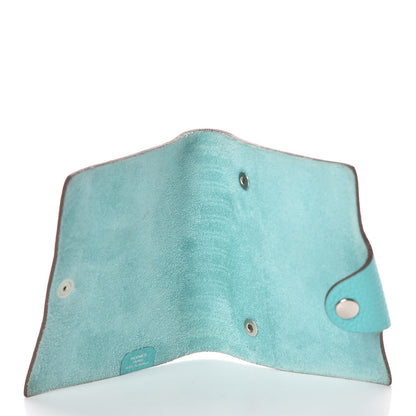 Hermes Taurillon Clemence Ulysse Mini Notebook Bleu Atoll 6 of 7