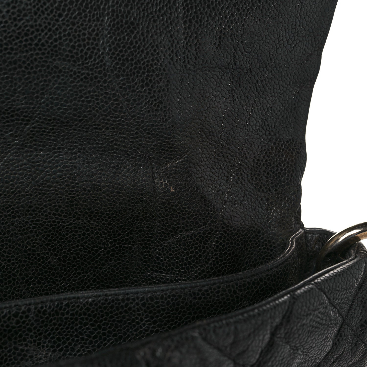 Chanel Crumpled Grained Calfskin Medium Coco Pleats Messenger Flap Black 12 of 16