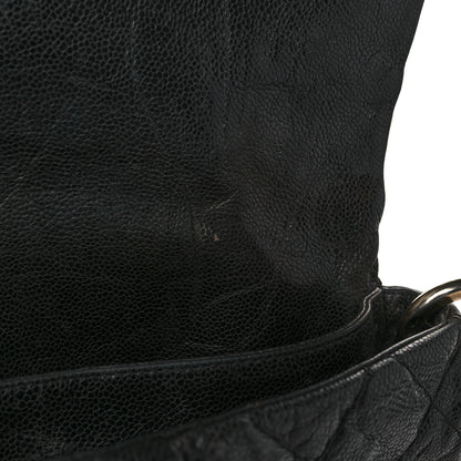 Chanel Crumpled Grained Calfskin Medium Coco Pleats Messenger Flap Black 12 of 16
