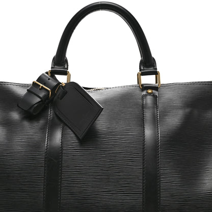 Louis Vuitton Epi Keepall 50 Black 7 of 9