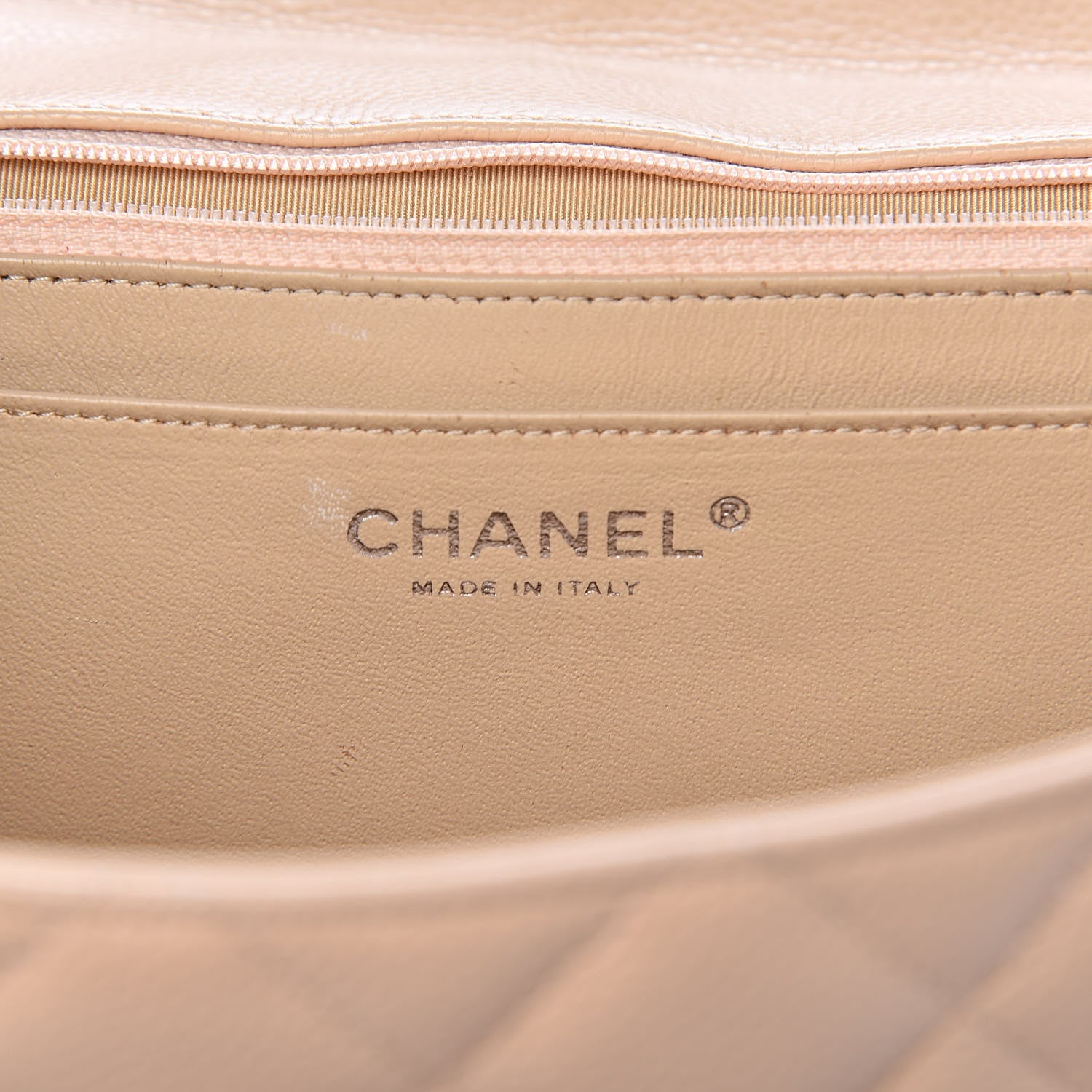 Chanel Caviar Quilted Jumbo Single Flap Beige Clair 6 of 24