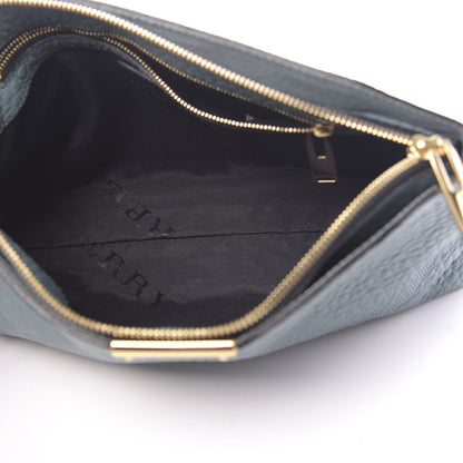 Burberry Signature Grain Calfskin Check Embossed Small Chichester Crossbody Clutch Bag Celadon Blue 5 of 10
