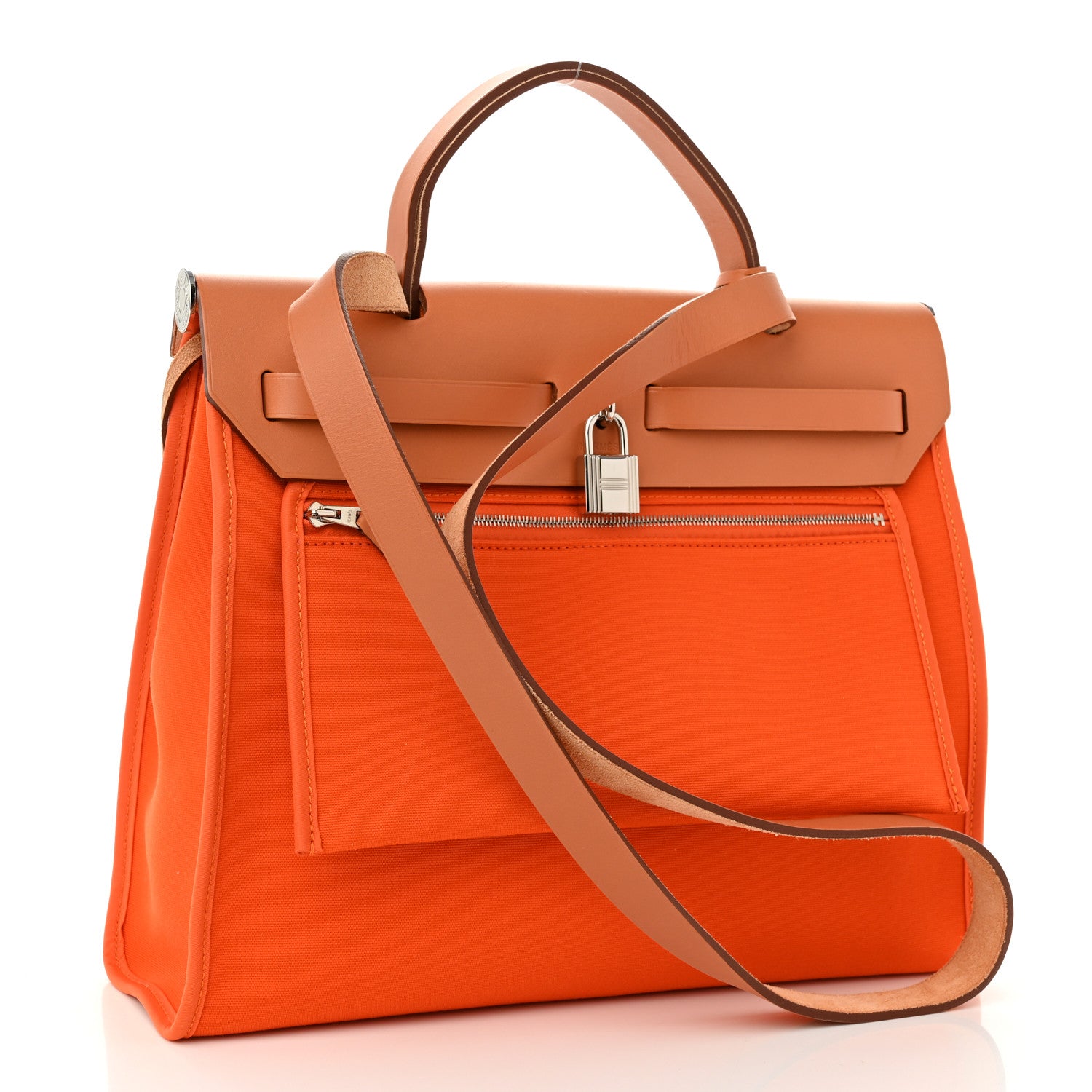 Hermes Toile Vache Hunter Herbag Zip 31 PM Orange 4 of 12