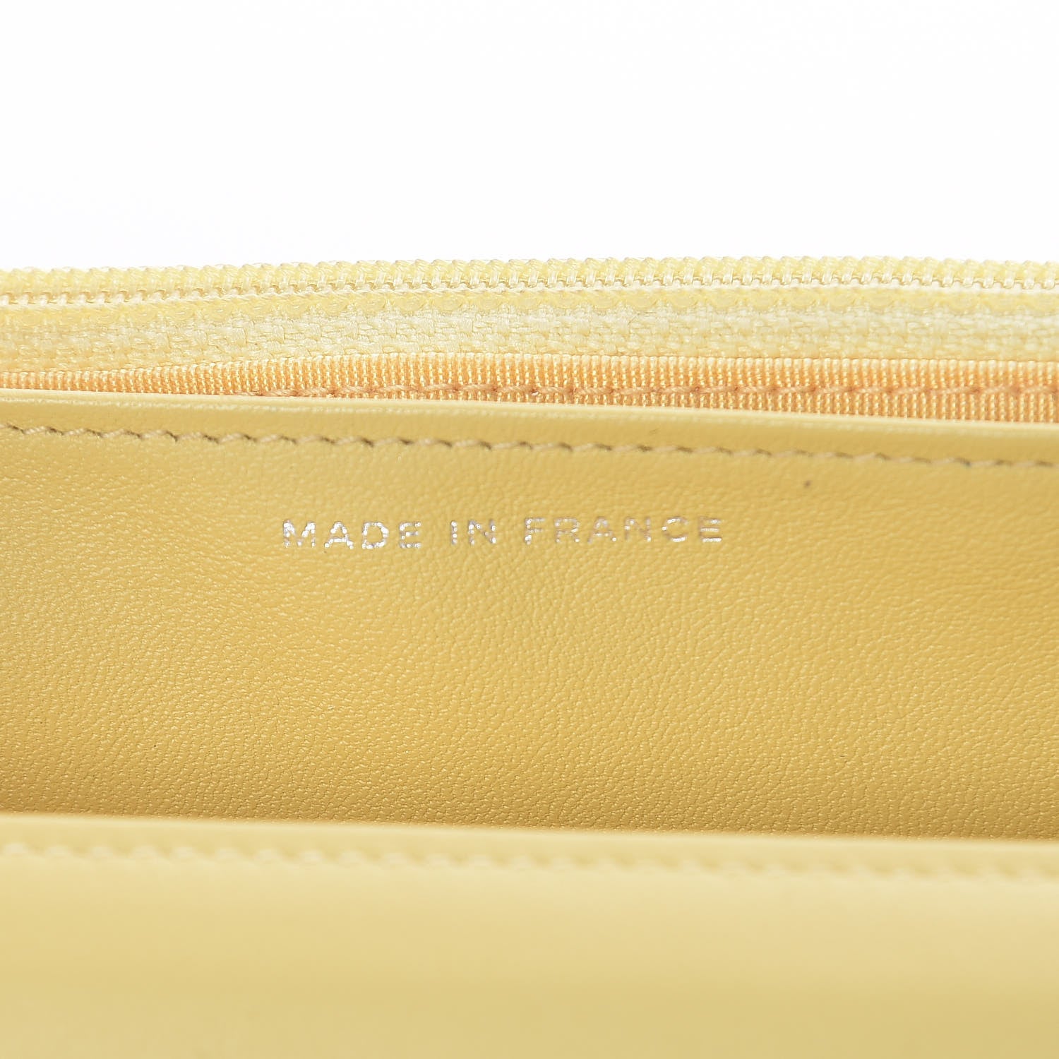 Chanel Patent CC Compact Wallet on Chain WOC Yellow 7 of 16
