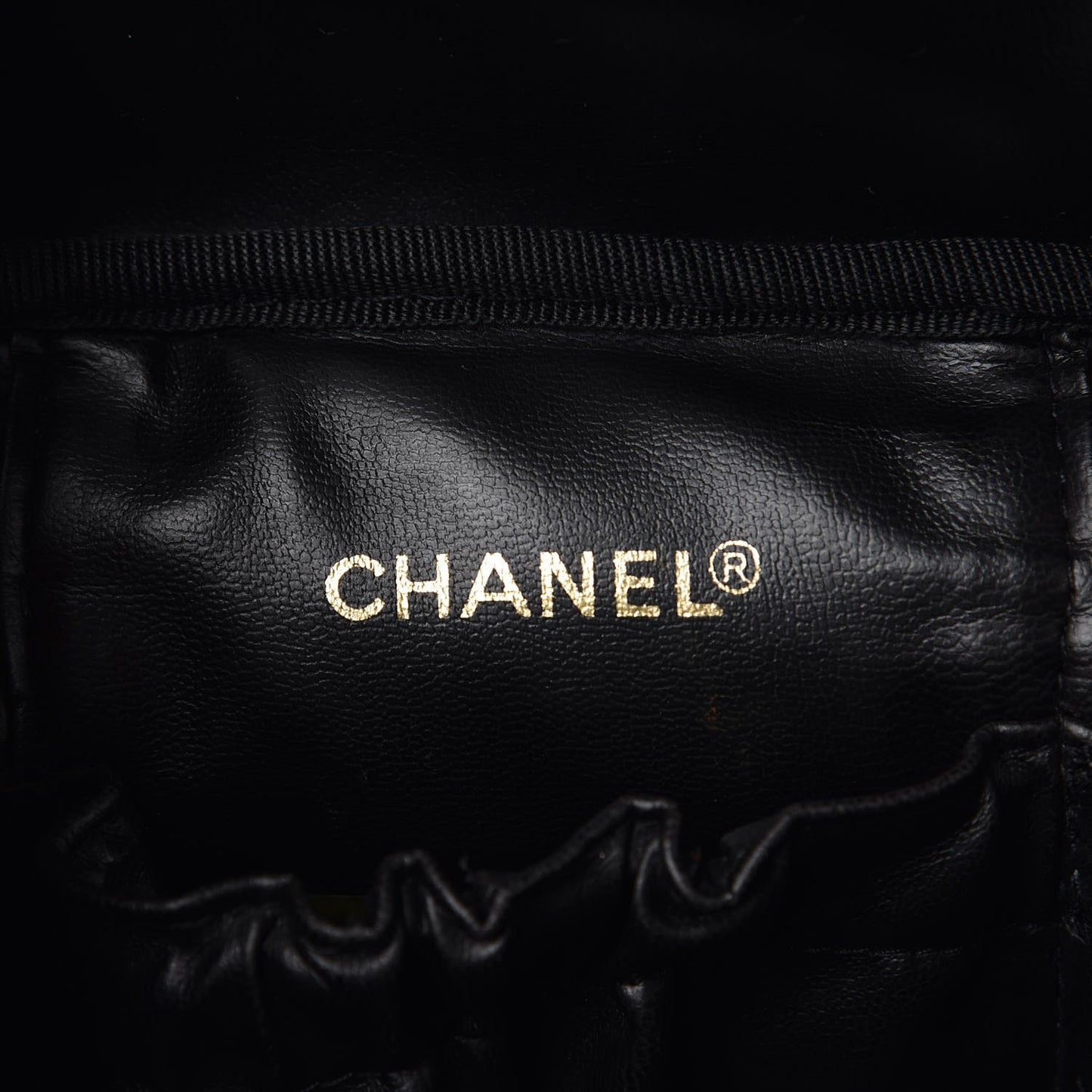 Lambskin Vanity Cosmetic Case Black