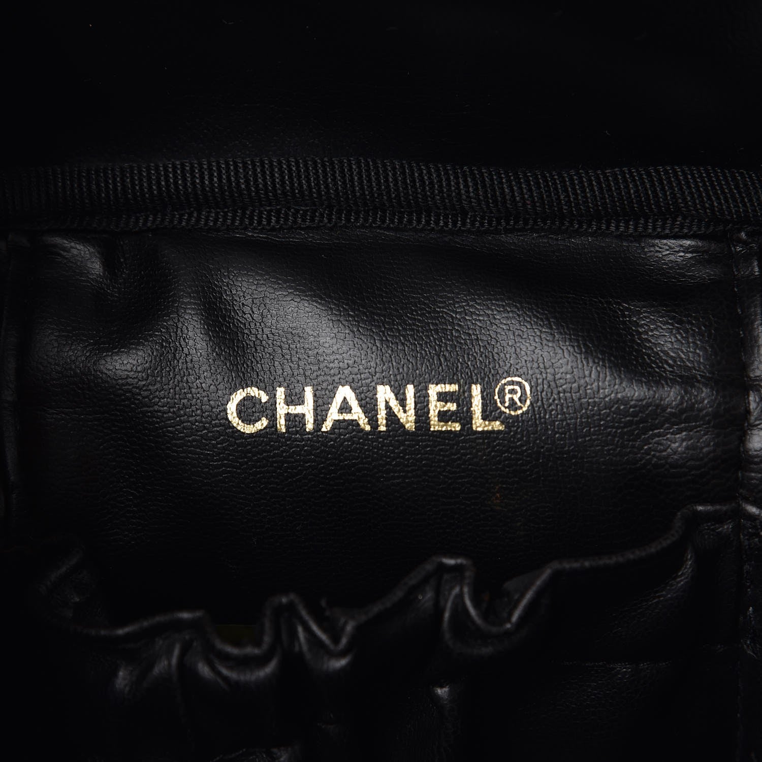 Chanel Lambskin Vanity Cosmetic Case Black 6 of 8