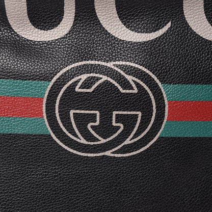 Gucci Calfskin Logo Drawstring Backpack Black 11 of 11