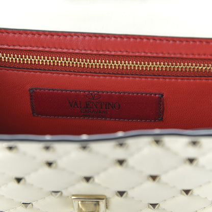Valentino Garavani Nappa Rockstud Spike Wallet on Chain Light Ivory 8 of 10