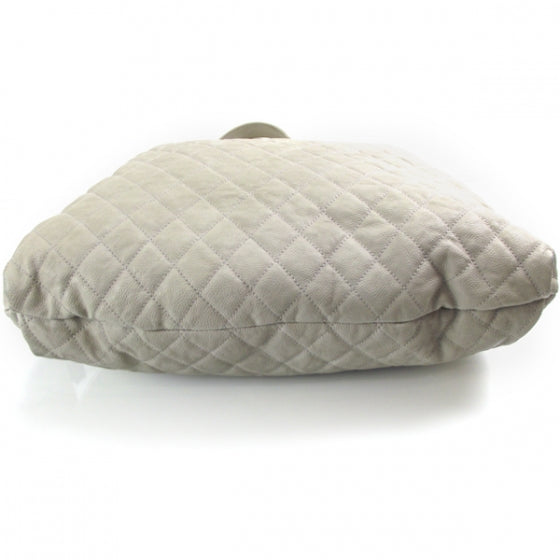 Caviar Quilted Tote Gray