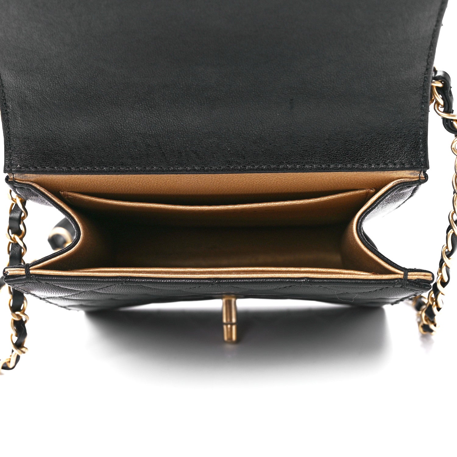 Chanel Lambskin Quilted Chic Pearls Flap Black 5 of 12