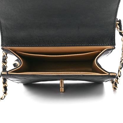 Chanel Lambskin Quilted Chic Pearls Flap Black 5 of 12