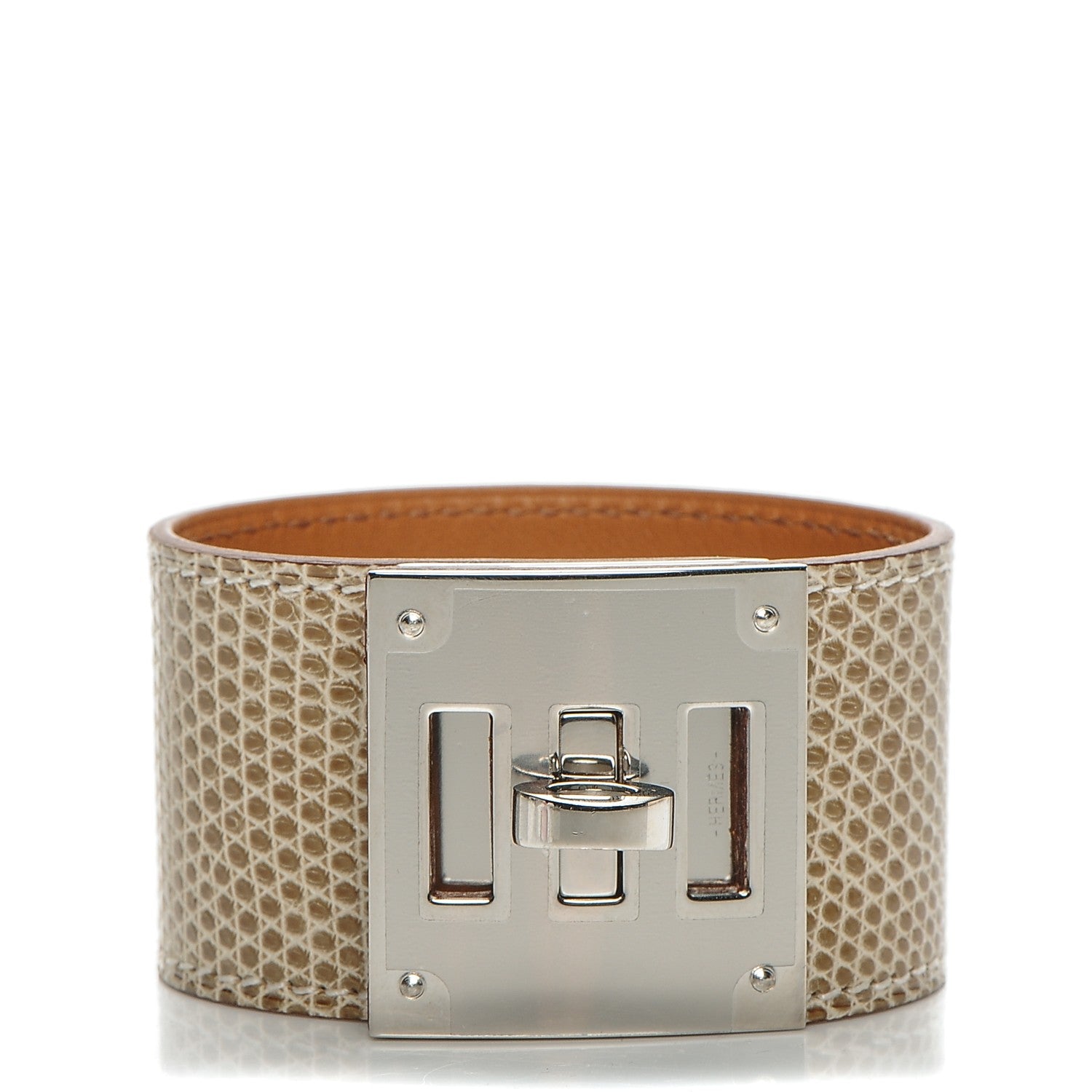 Hermes Lizard Kelly Dog Cuff S Ficelle 1 of 5