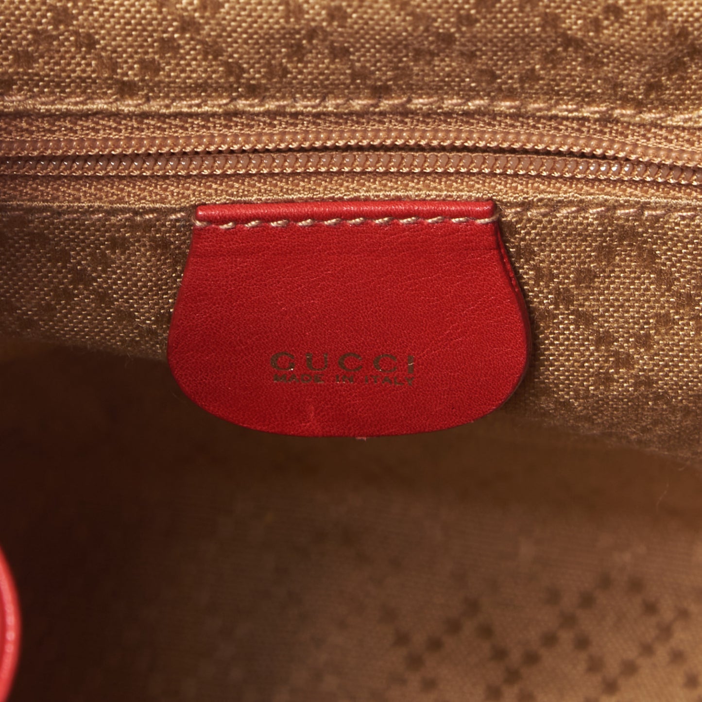 Calfskin Bamboo Mini Backpack Red