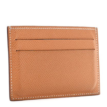 Hermes Epsom Citizen Twill Card Case Gold 3 of 6