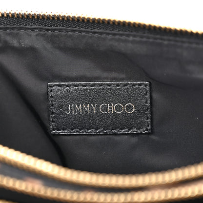 Jimmy Choo Nylon Leopard Print Candice Crossbody Black 7 of 11