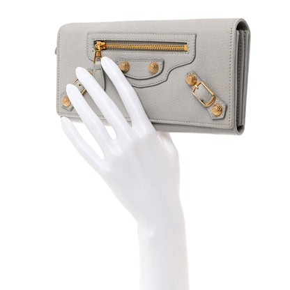 Balenciaga Chevre Giant 12 Gold Hardware Wallet Gris Cement 2 of 10