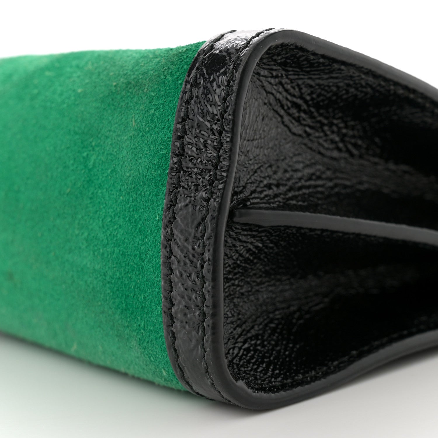 Gucci Suede Patent Web Medium Ophidia Chain Shoulder Bag New Shamarock Black 10 of 13