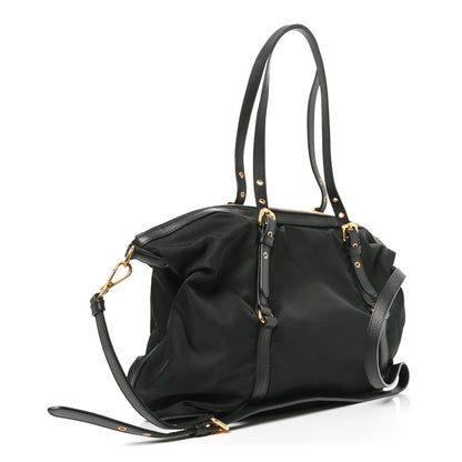 Prada Tessuto Nylon Saffiano Tote Black 3 of 9