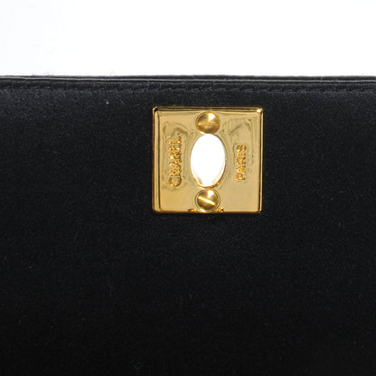 Chanel Satin Vertical Quilt Mini Flap Shoulder Bag Black 9 of 9