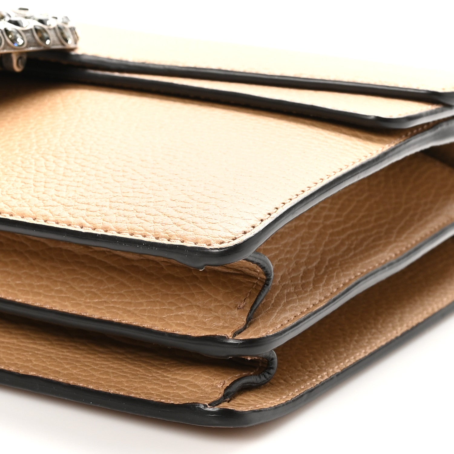 Gucci Dollar Calfskin Crystal Small Dionysus Shoulder Bag Natural Tan Black Diamond 11 of 11