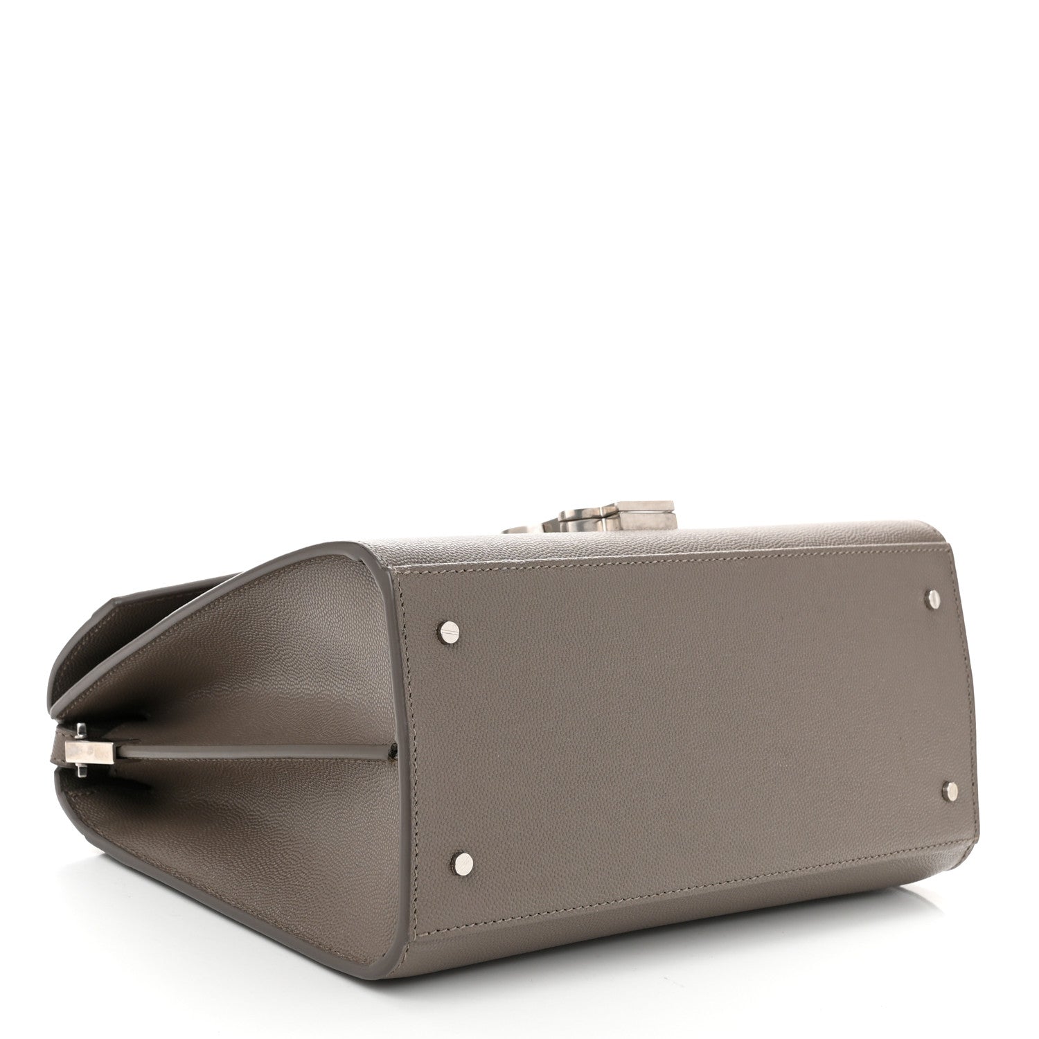 Saint Laurent Grain de Poudre Medium Classic Monogram Cassandra Top Handle Earth 4 of 10