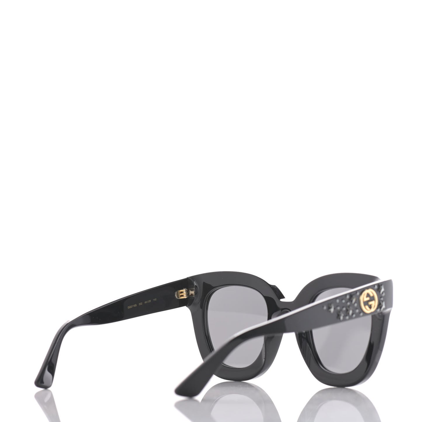 Acetate Stars Cat Eye Sunglasses GG0116S Black