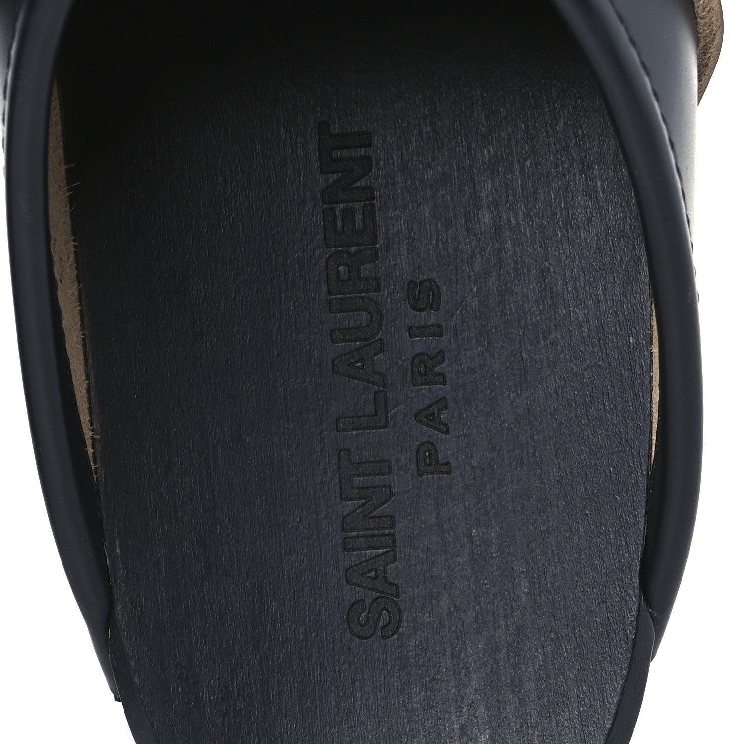 Saint Laurent Smooth Calfskin Le Maillon Clogs 37 Black 7 of 9