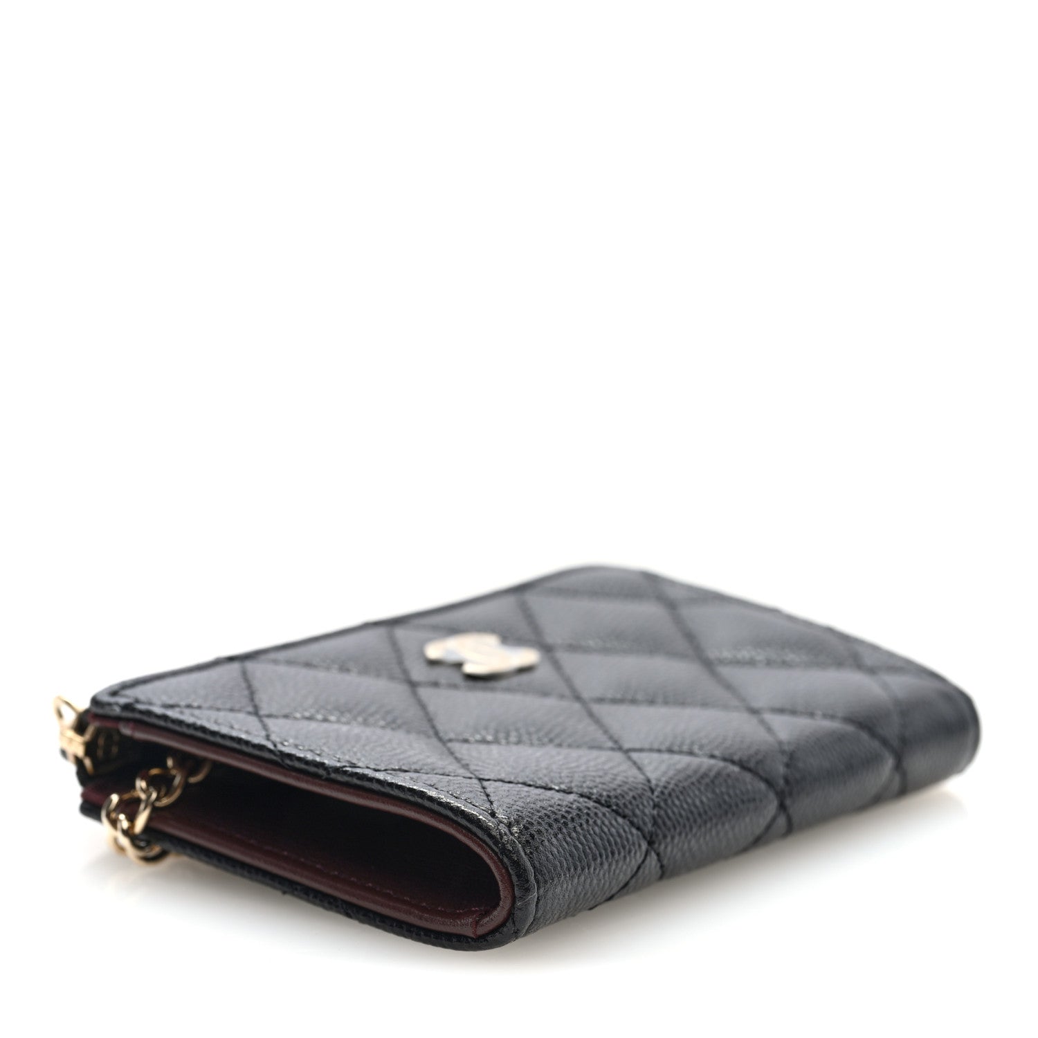 Chanel Caviar Quilted Zipped Key Holder Case Black 4 of 8