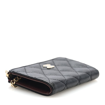 Chanel Caviar Quilted Zipped Key Holder Case Black 4 of 8