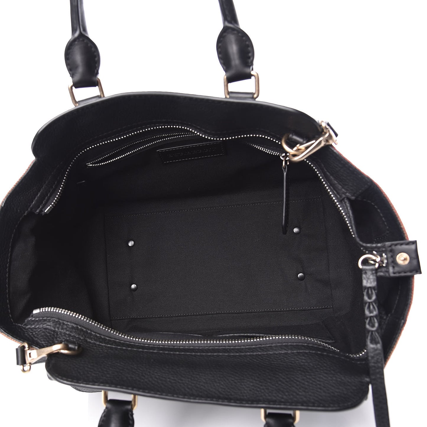 Canvas Mega Check Grained Calfskin Medium Harcourt Satchel Black