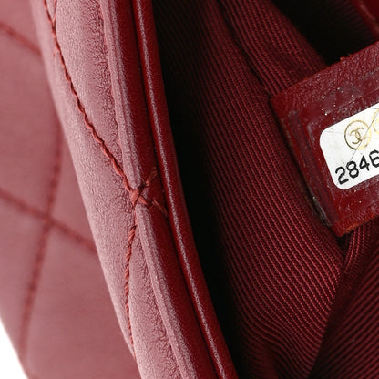 Chanel Calfskin Quilted Envelope Flap Dark Red 7 of 10