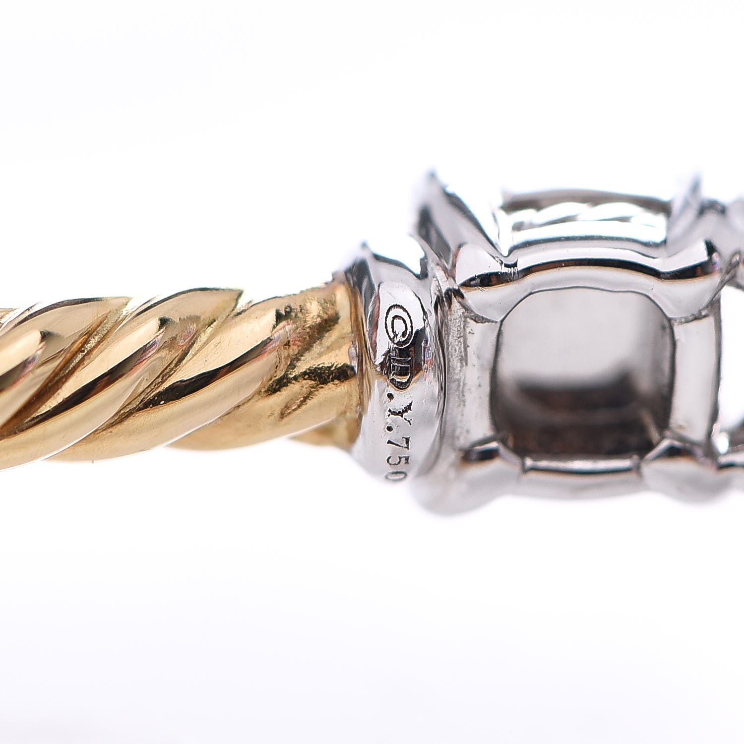 David Yurman 18K Yellow White Gold Diamond Precious Chatelaine Bracelet 4 of 4