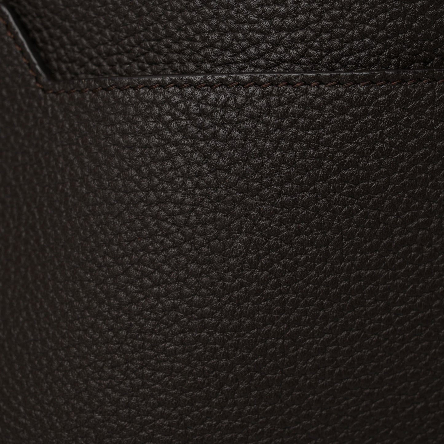 Pebbled Calfskin Large Jennifer Dark Brown