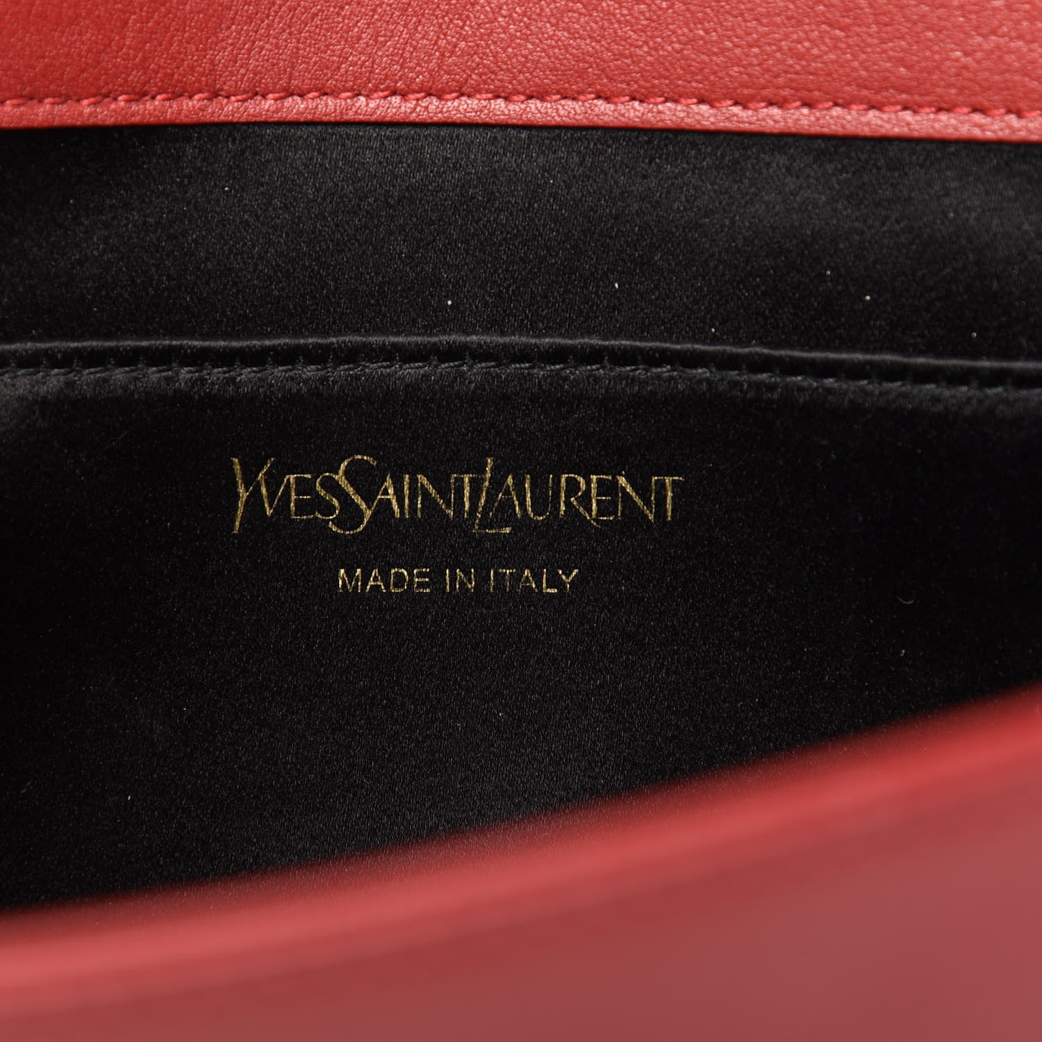Saint Laurent Calfskin Monogram Large Belle De Jour Clutch Red 6 of 12