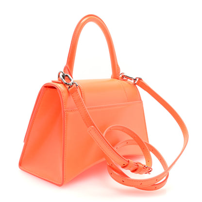 Balenciaga Shiny Box Calfskin Small Hourglass Top Handle Bag Fluo Orange 3 of 9