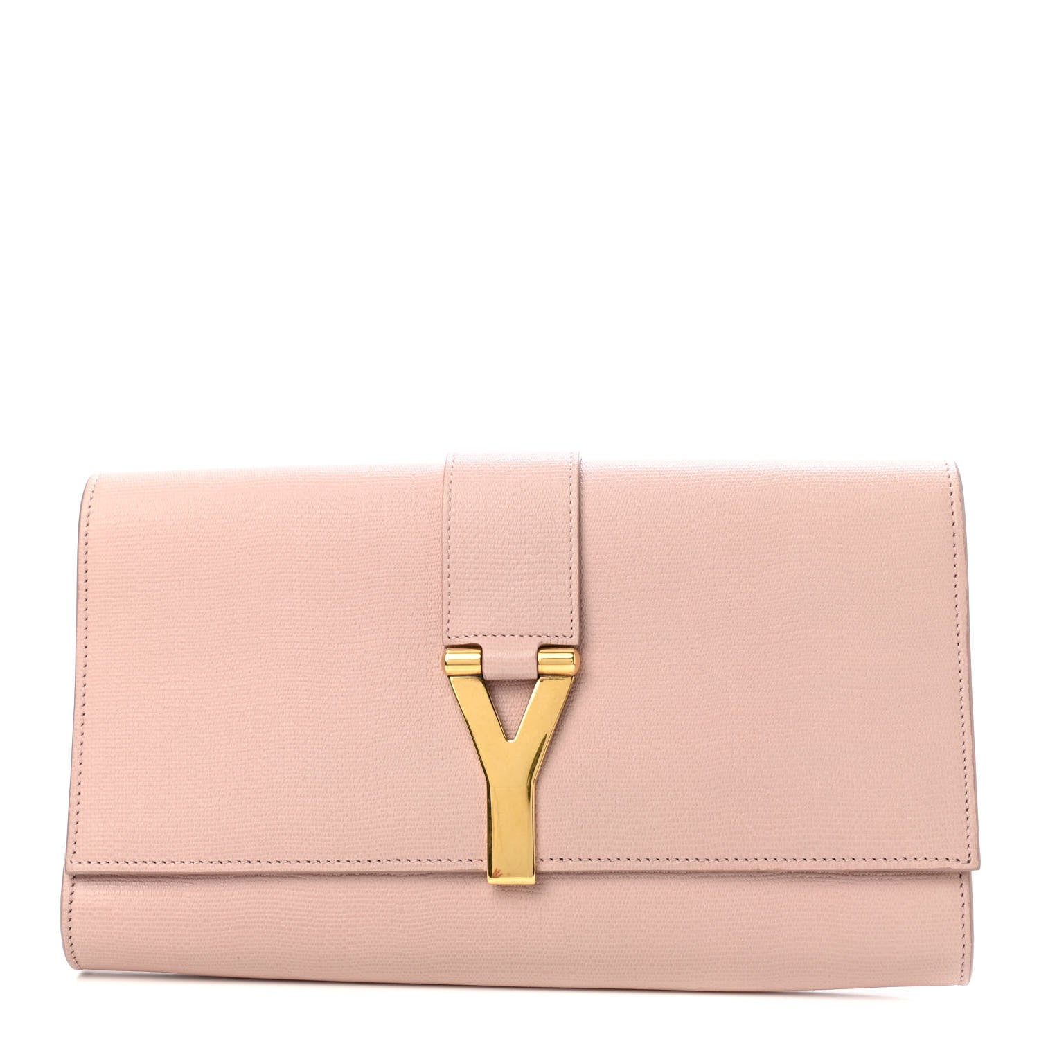 Saint Laurent Calfskin Classic Y Ligne Clutch Light Pink 1 of 4