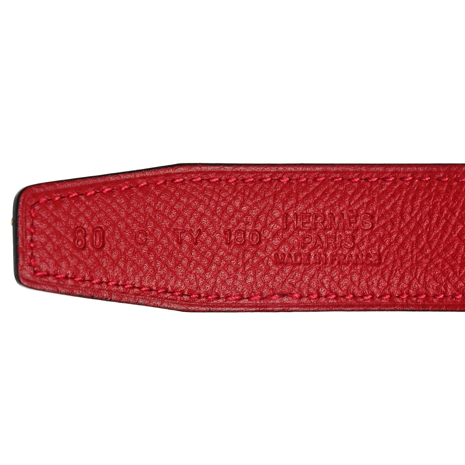 Hermes Swift Epsom 24mm Constance H Belt 80 Magnolia Rouge Casaque 4 of 5