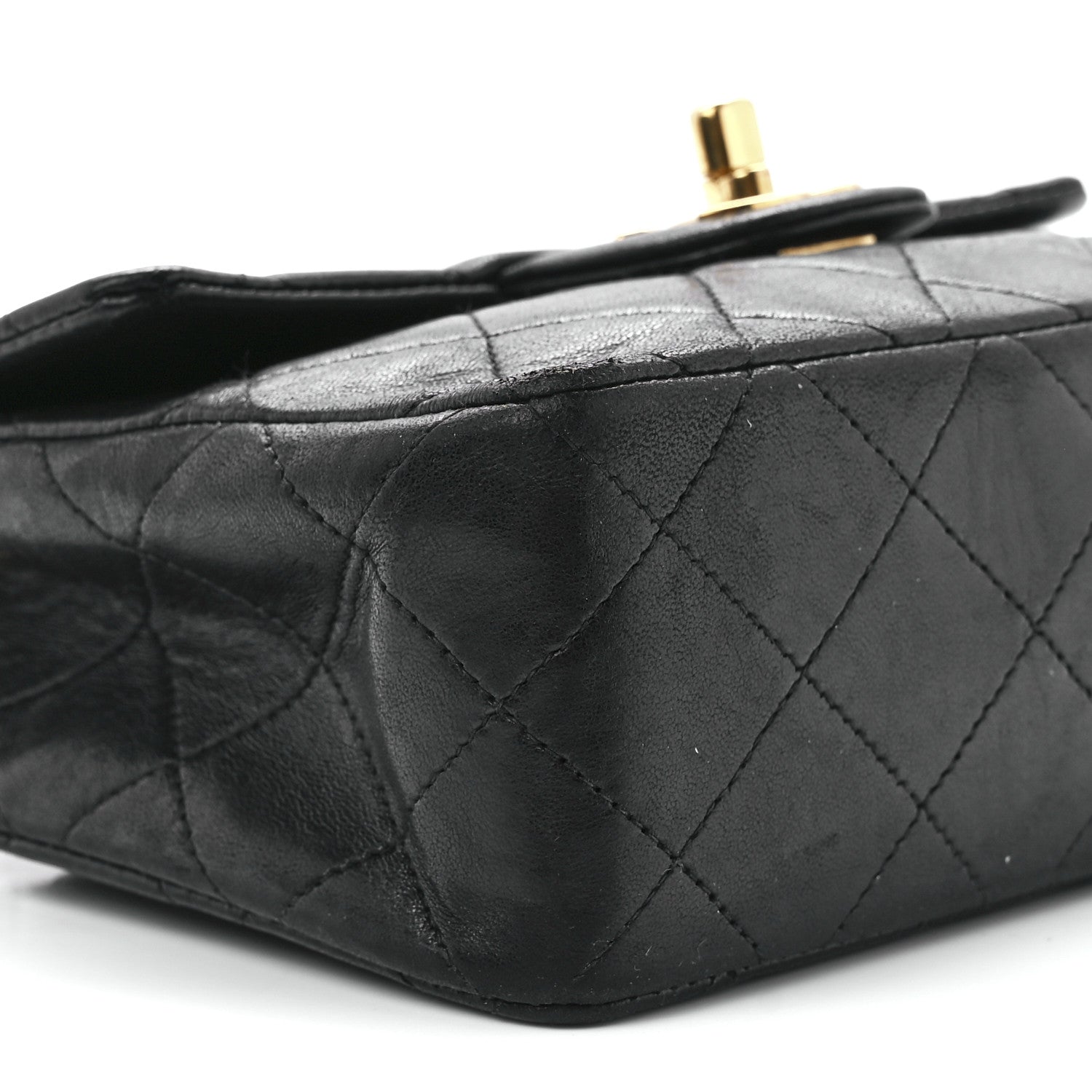 Chanel Lambskin Quilted Mini Square Flap Bag Black 10 of 11