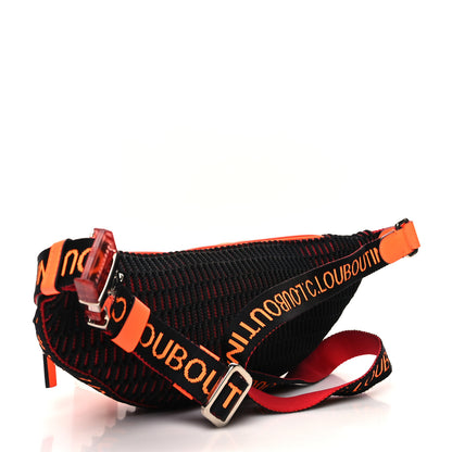 Christian Louboutin Calfskin Spiked Paris NYC Belt Bag Orange 3 of 12