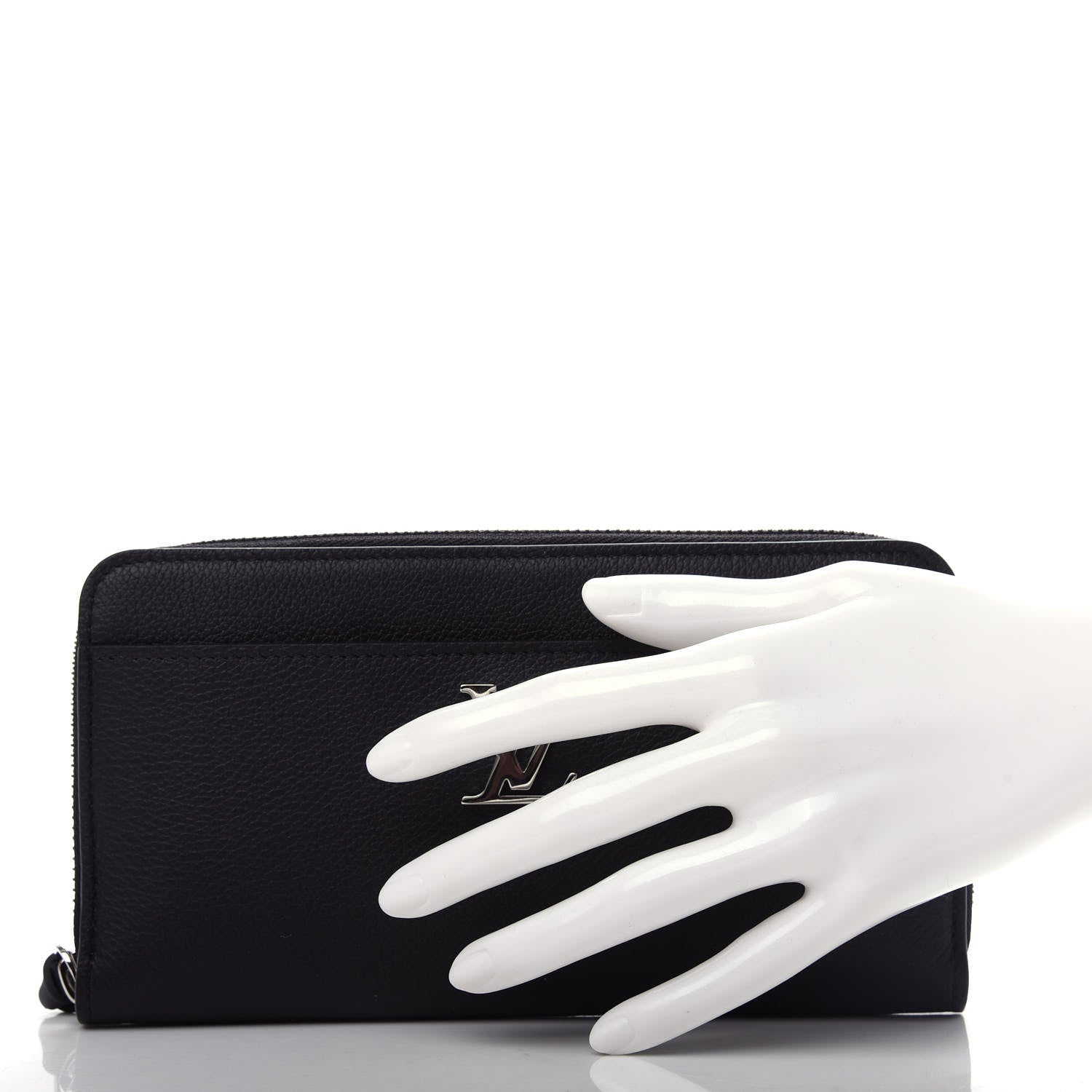 Louis Vuitton Calfskin Zippy Lockme Wallet Black 2 of 8
