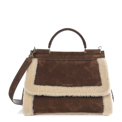 Dolce & Gabbana Shepard Large Miss Sicily Satchel Brown 1 of 9