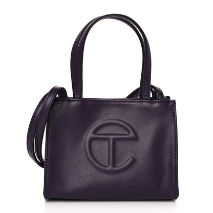Telfar Vegan Leather Small Shopping Bag Eggplant 1 of 9