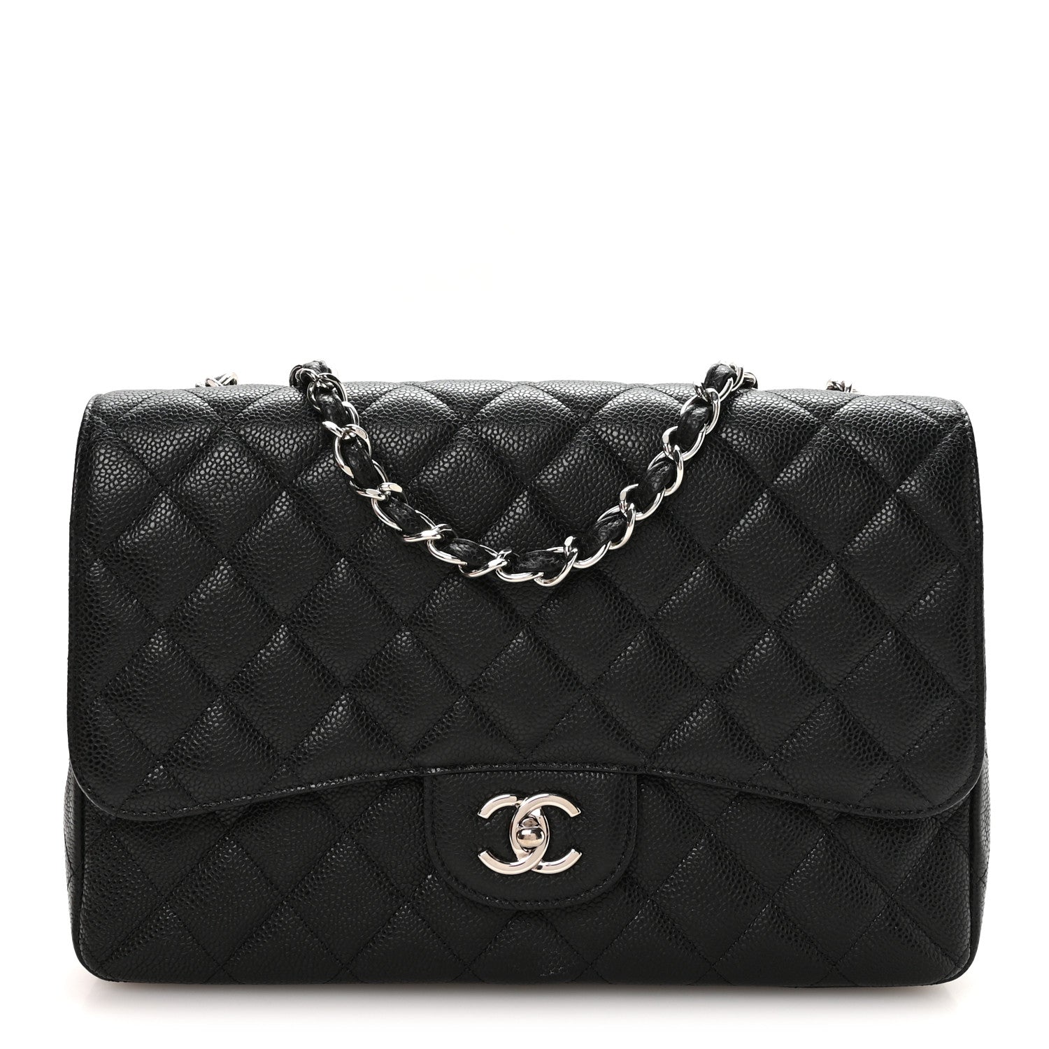 Chanel Caviar Quilted Jumbo Single Flap Black 1 of 11