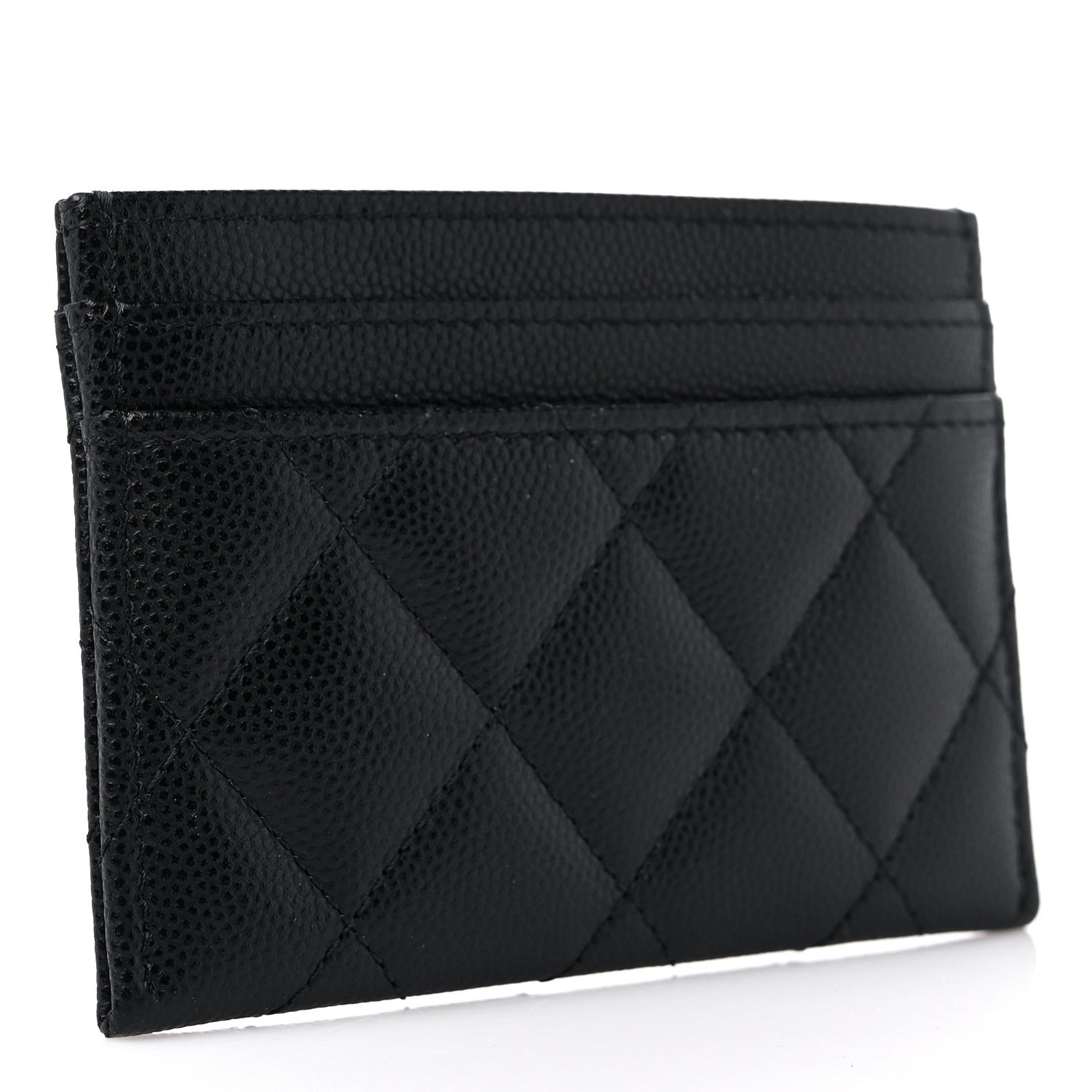 Chanel Caviar Quilted Crystal Card Holder Black 3 of 12