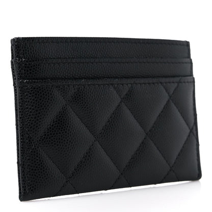 Chanel Caviar Quilted Crystal Card Holder Black 3 of 12