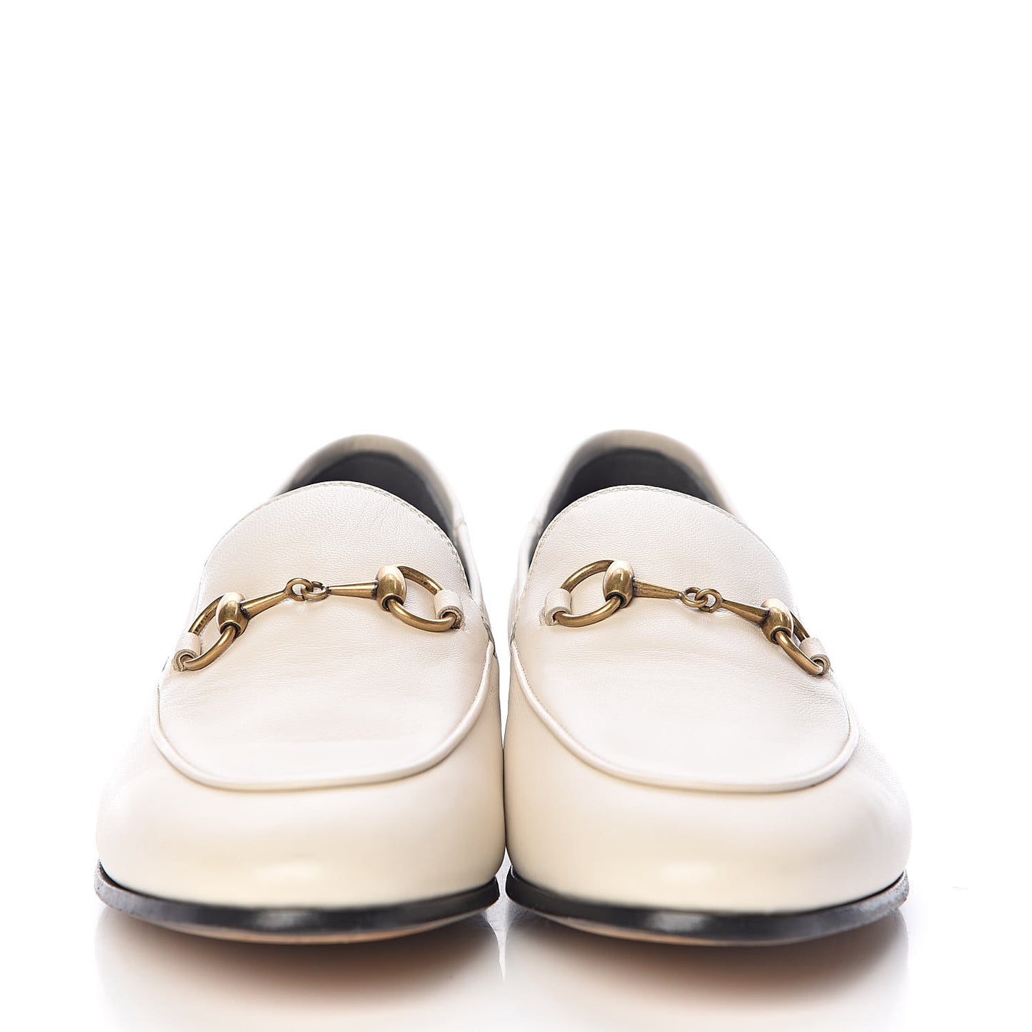 Lambskin Womens Brixton Horsebit Loafers 37.5 Mystic White