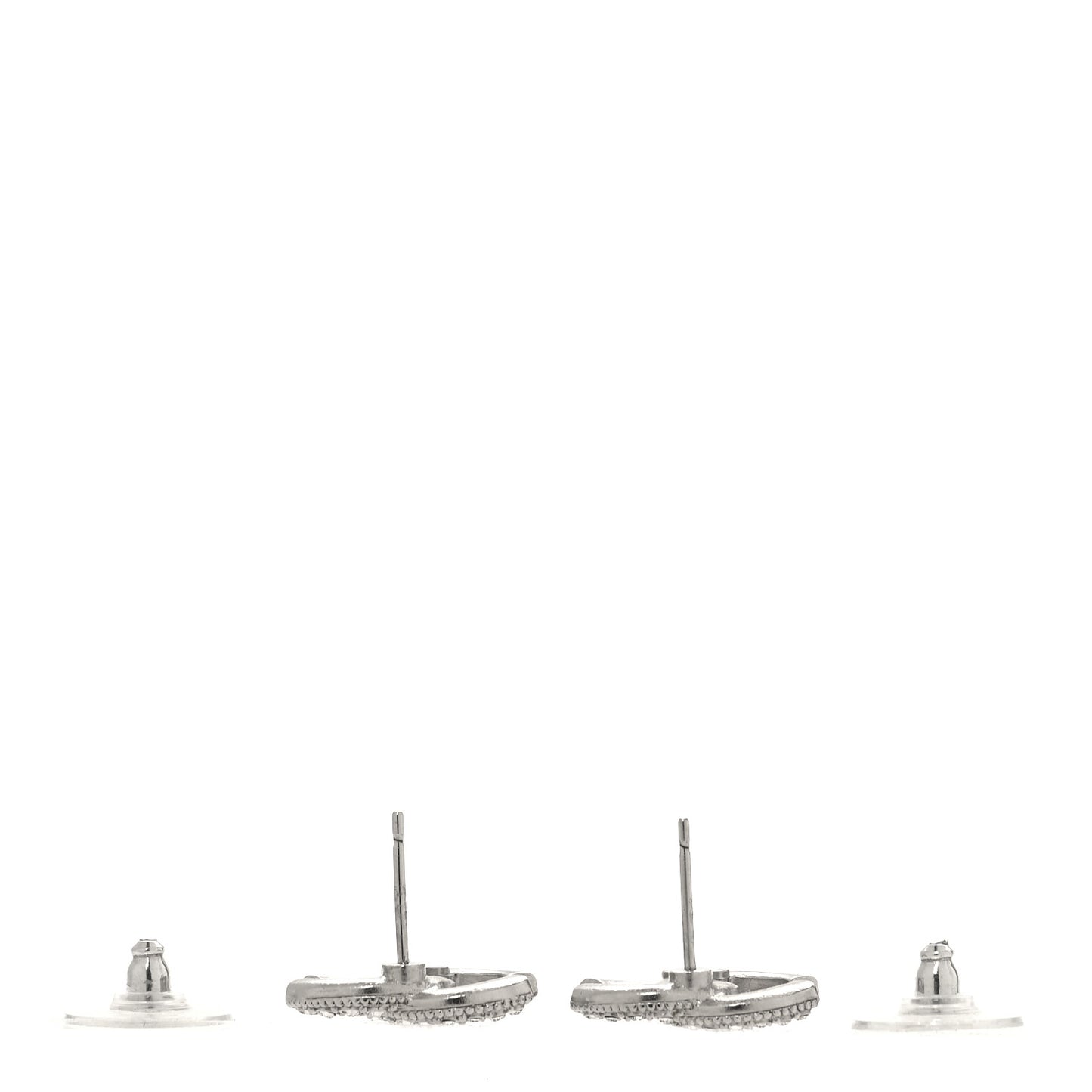 Crystal CC Earrings Silver