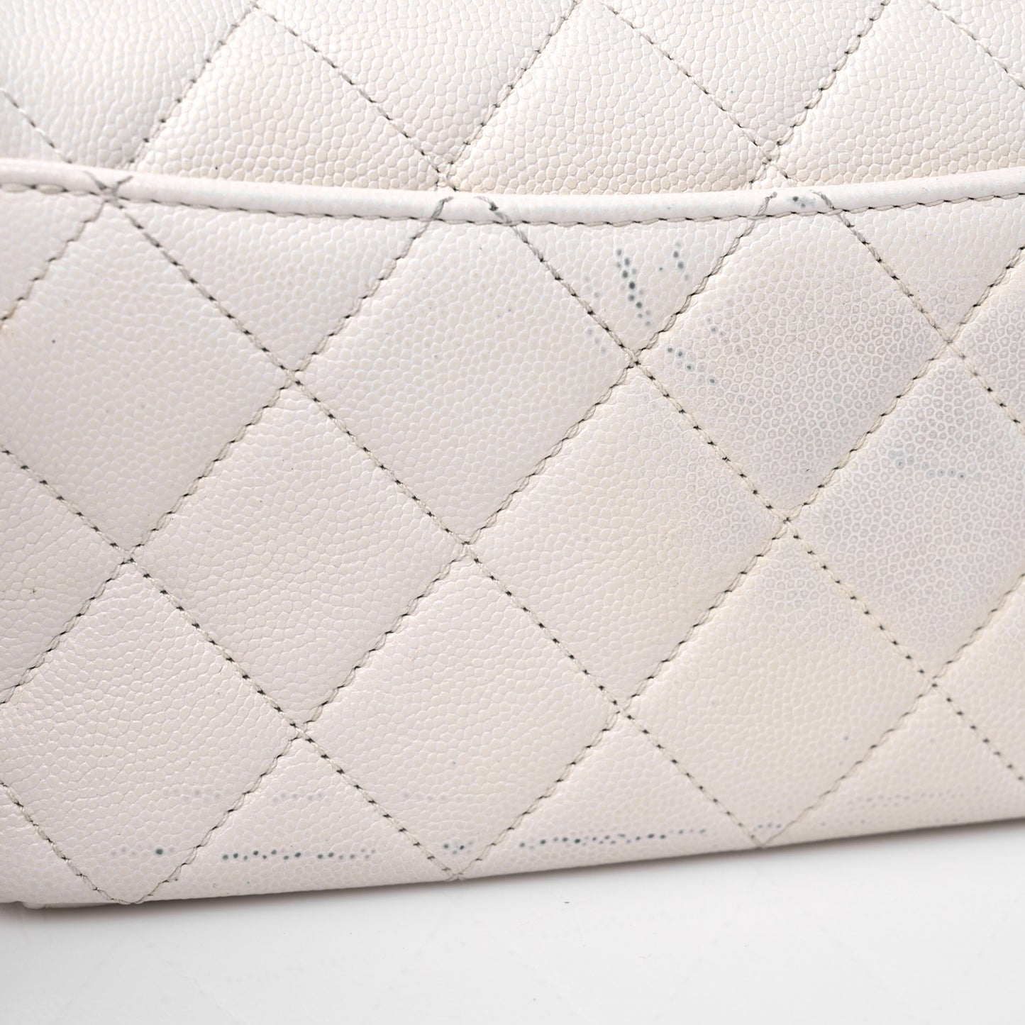Caviar Quilted My Everything Small Flap White Black